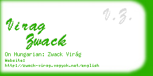 virag zwack business card